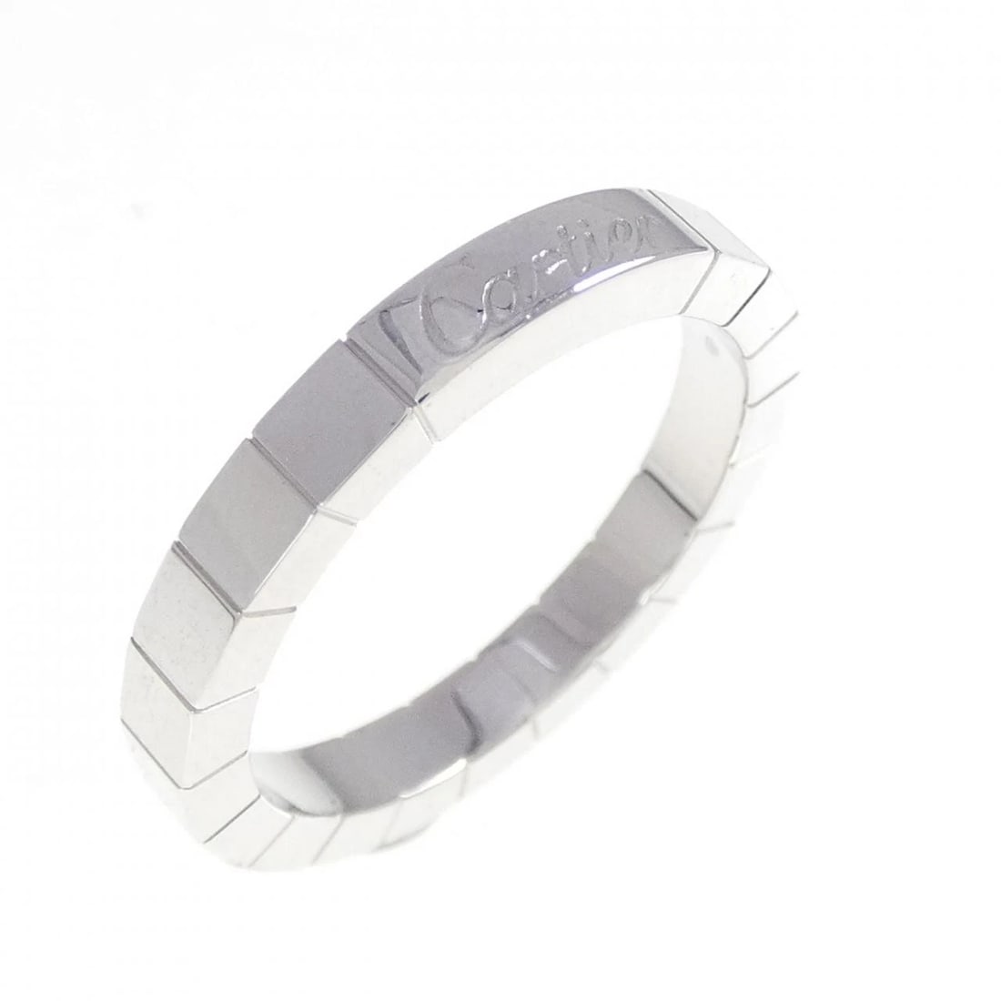CARTIER LANIERES RING: Cartier Lanieres Ring Brand: Cartier Type: Ring Material: 750 White Gold Color: White Gold Size: 7-7.5 (US size) Accessories: None Accessories Notice: When purchasing pre-owned goods, please