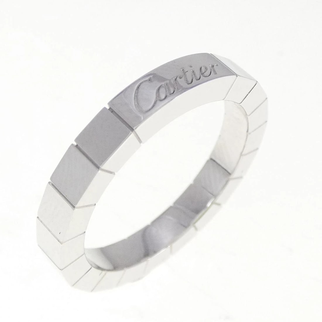 CARTIER LANIERES RING: Cartier Lanieres Ring Brand: Cartier Type: Ring Material: 750 White Gold Color: White Gold Size: 5.5 -6 (US size) Accessories: None Accessories Notice: When purchasing pre-owned goods, please