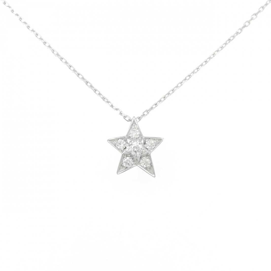 CHANEL COMET SMALL NECKLACE: CHANEL Comet Small Necklace Brand: CHANEL Type: Necklace Material: 750 White Gold Main Stone Natural Color: White Gold Size: 38 41cm Accessories: None Accessories Notice: When purchasing