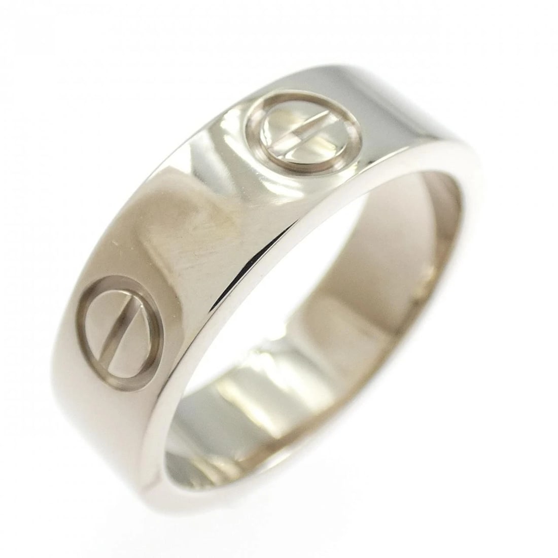 CARTIER LOVE RING: Cartier Love Ring Brand: Cartier Type: Ring Material: 750 White Gold Color: White Gold Size: 5.5 (US size) Accessories: None Accessories Notice: When purchasing pre-owned goods, please refer