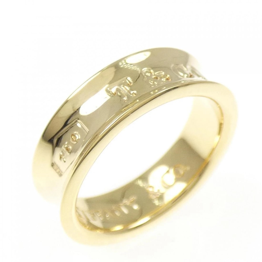 TIFFANY RING: Tiffany Ring Brand: Tiffany Type: Ring Material: 750 Yellow Gold Color: Yellow Gold Size: 6.5-7 (US size) Accessories: None Accessories Notice: When purchasing pre-owned goods, please refe