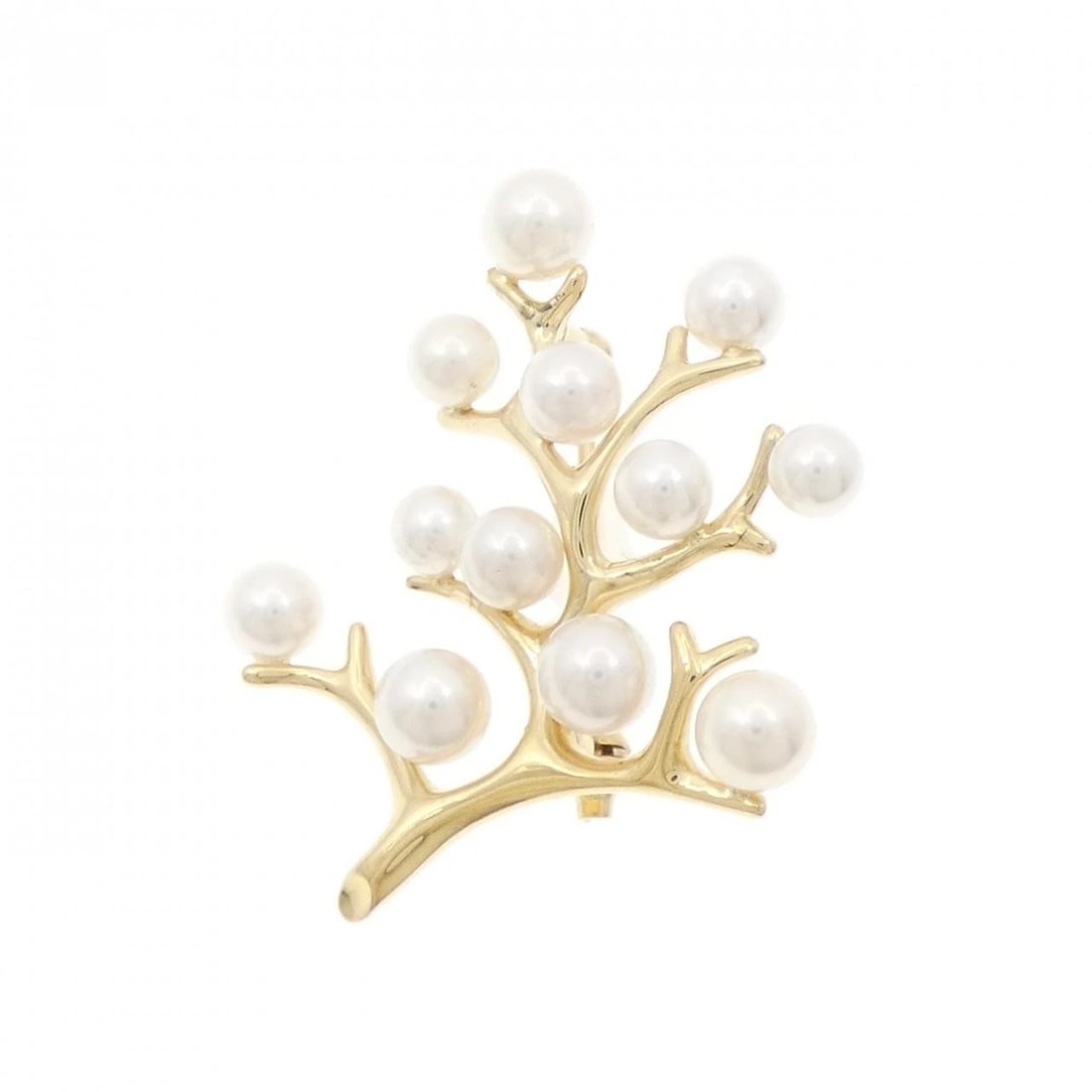 MIKIMOTO KOFUKU NO KI BROOCH: MIKIMOTO Kofuku no ki Brooch Brand: MIKIMOTO Type: Pendant Brooch Material: K18 Yellow Gold Main Stone Akoya Pearl Color: Yellow Gold Size: ActualSize HxW: 35.0mmx30.5mm Accessories: None