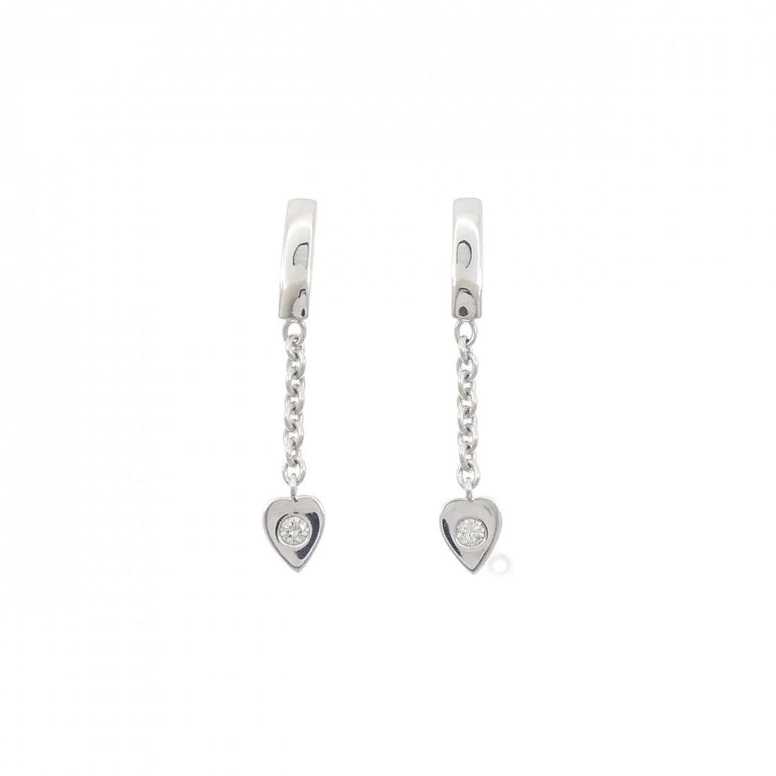 CARTIER MON AMOUR EARRINGS: Cartier Mon Amour Earrings Brand: Cartier Type: Earrings Material: 750 White Gold Main Stone Natural Color: White Gold Size: ActualSize HxW: 31.6mmx5.3mm Accessories: None Accessories Notice: