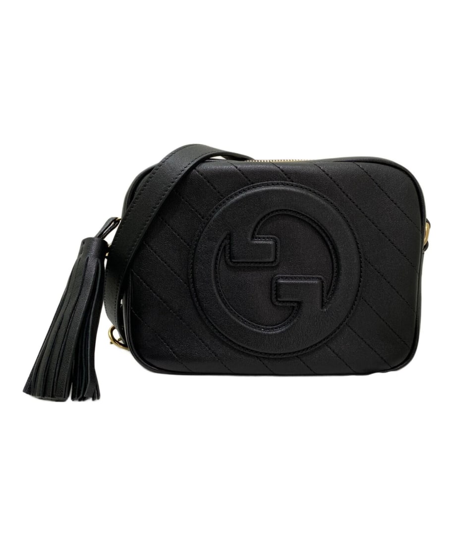 GUCCI BLONDIE SMALL SHOULDER BAG: GUCCI Blondie Small Shoulder Bag Brand: GUCCI Type: Handbag Material: Leather Color: Black X Gold Hardware Size: H:15cm / W:22cm / D:7cm Accessories: None Accessories Notice: When purchasing