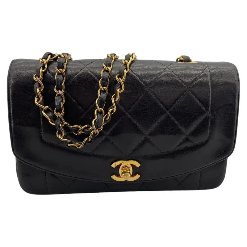 CHANEL DIANA 22 3 SERIES BLACK GHW LAMBSKIN (1 of 10)