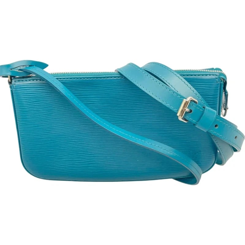 LOUIS VUITTON POCHETTE ACCESSOIRES BLUE: LOUIS VUITTON Pochette Accessoires Blue Brand: LOUIS VUITTON Type: Handbag Material: Epi Color: blue Size: W: 22cm / H: 13cm / D: 4cm / Shoulder: 95-113cm Accessories: None Accessories