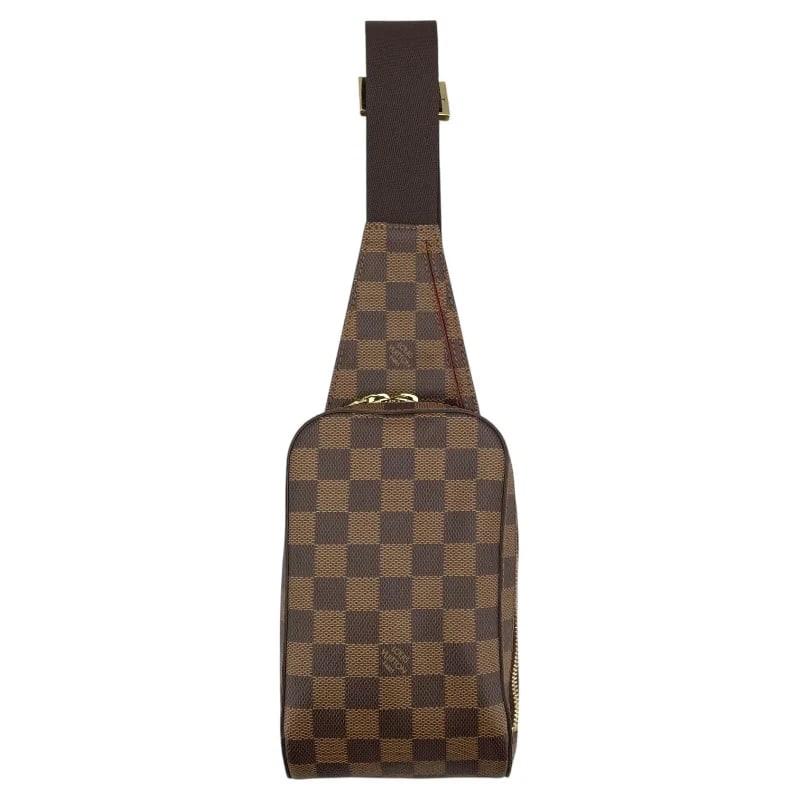 LOUIS VUITTON GERONIMOS BROWN DAMIER BODY BAG: LOUIS VUITTON Geronimos Brown Damier Body Bag Brand: LOUIS VUITTON Type: Handbag Material: Damier Color: Brown Size: W: 20cm / H: 12cm / D: 5.5cm / Shoulder: 36-100cm Accessories: None
