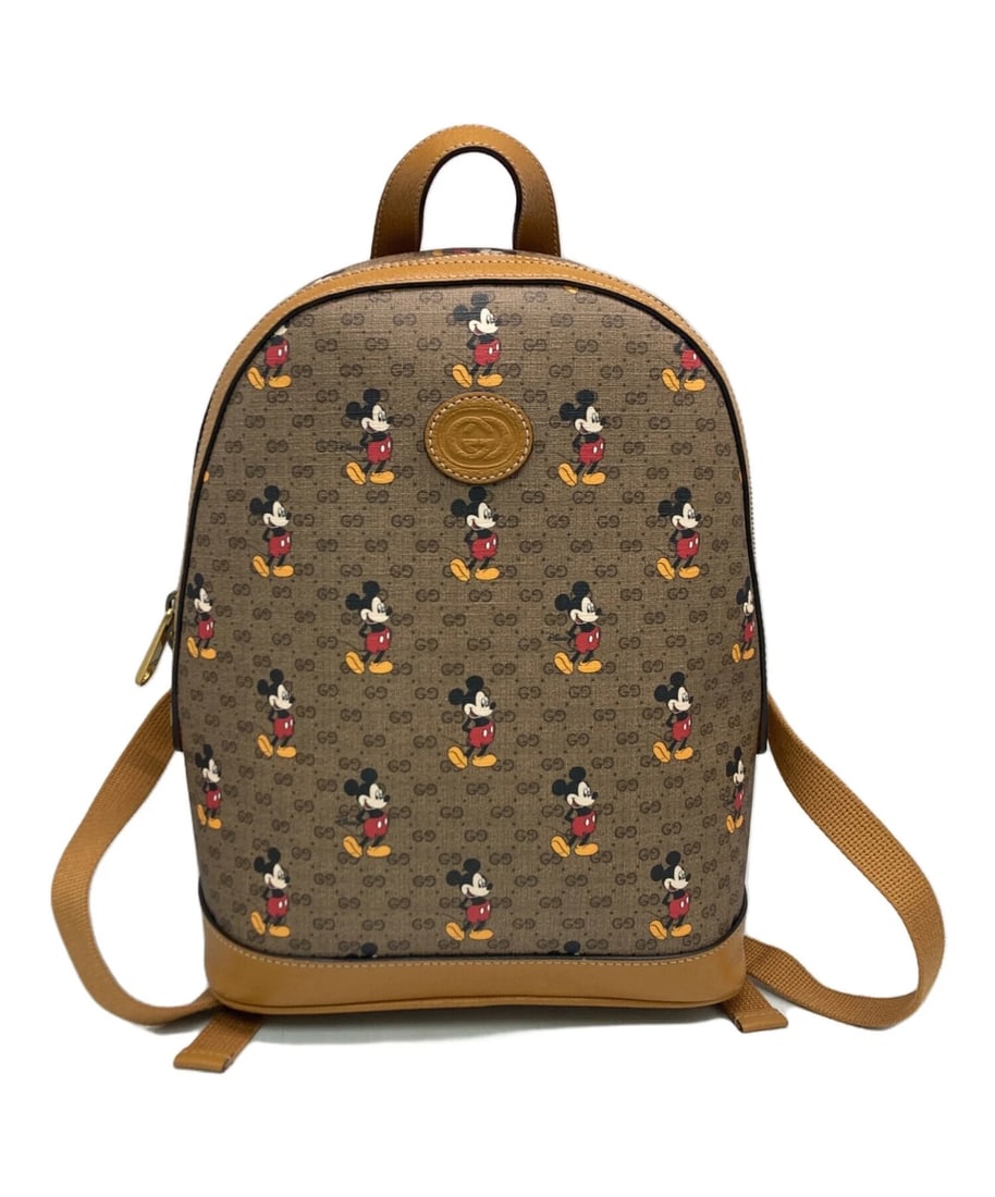 GUCCI×DISNEY SMALL BACKPACK: GUCCI×DISNEY Small Backpack Brand: GUCCI × DISNEY Type: Handbag Material: none Color: Brown Size: H:31cm / W:22cm / D:10cm Accessories: None Accessories Notice: When purchasing pre-owned g
