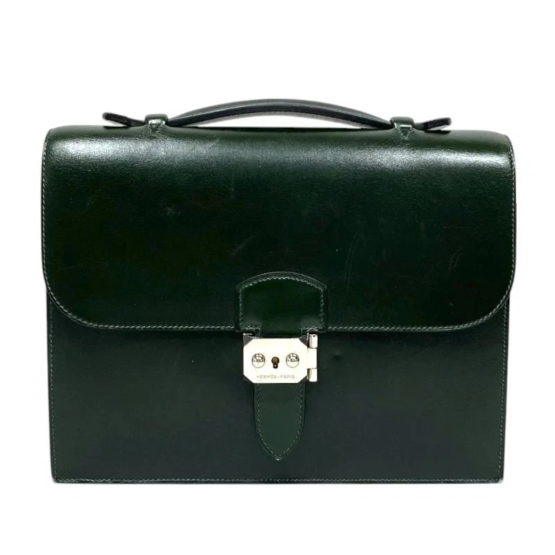 HERMES SAC A DEPECHES STAMP VERT FONCE (1 of 12)