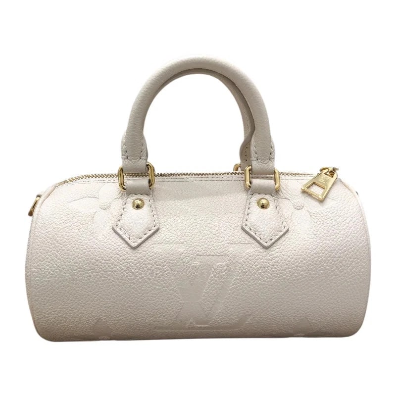 LOUIS VUITTON PAPILLON BB WHITE EMPREINTE LEATHER: LOUIS VUITTON Papillon BB White Empreinte Leather Brand: LOUIS VUITTON Type: Handbag Material: Empreinte Leather Color: white Size: W: 19cm / H: 10cm / D: 10cm / Shoulder: 104cm Accessories: