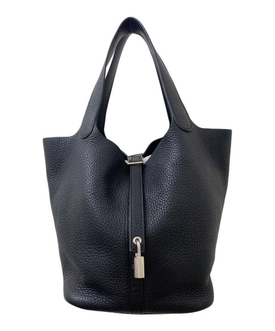 HERMES PICOTIN LOCK: HERMES Picotin Lock Brand: HERMES Type: Handbag Material: none Color: Black Size: H:21.5cm / W:17cm / D:22cm [ Handle size ] 16cm Accessories: None Accessories Notice: When purchasing