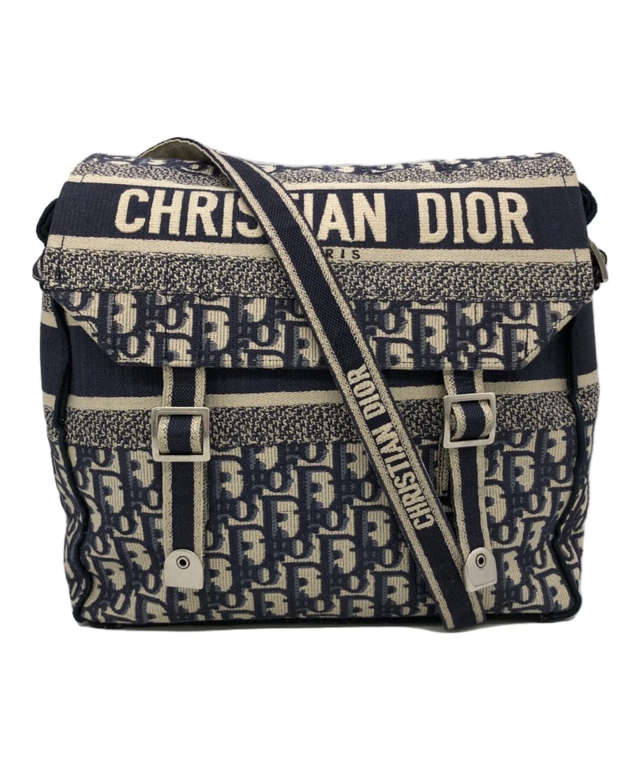 DIOR OBLIQUE EMBROIDERY: Dior Oblique Embroidery Brand: Dior Type: Handbag Material: Oblique Embroidery Canvas Color: Navy X Ivory Size: H:27.0cm / W:29.0cm / D:12.0cm Accessories: None Accessories Notice: When