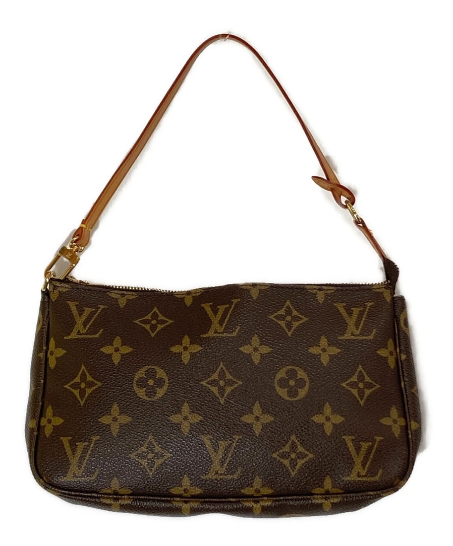 LOUIS VUITTON POCHETTE ACCESSOIRES: LOUIS VUITTON Pochette Accessoires Brand: LOUIS VUITTON Type: Handbag Material: none Color: Brown Size: H:13cm / W:21cm / D:4cm [ Handle size ] 14cm Accessories: None Accessories Notice: When
