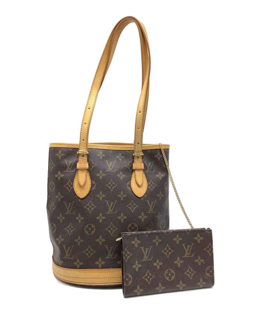 LOUIS VUITTON BUCKET PM: LOUIS VUITTON Bucket PM Brand: LOUIS VUITTON Type: Handbag Material: none Color: Brown Size: H:26.5cm / W:25cm / D:13.5cm [ Handle size ] 27cm Accessories: None Accessories Notice: When pu
