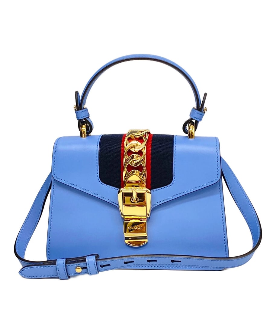 GUCCI BAG: GUCCI Bag Brand: GUCCI Type: Handbag Material: Color: Sky Blue Size: H:14.0cm / W:20.0cm / D:7.5cm Accessories: None Accessories Notice: When purchasing pre-owned goods, please refer to the