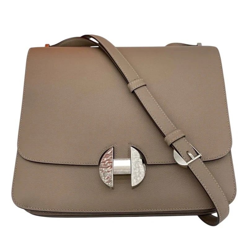 HERMES TOURTERELLE GREY/SHW SHOULDER BAG: HERMES Tourterelle Grey/SHW Shoulder Bag Brand: HERMES Type: Handbag Material: Evercolor Color: Tourtiere Gray/SV Hardware Size: W: 25cm / H: 25cm / D: 5cm / Shoulder: 74-95cm Accessories: