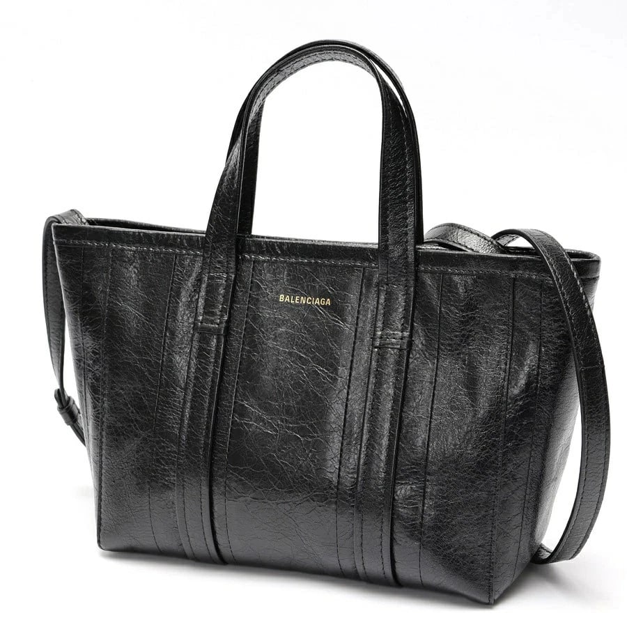 BALENCIAGA BARBES SMALL TOTE BAG: Balenciaga Barbes Small Tote Bag Brand: Balenciaga Type: Bag Material: Leather Color: Black Size: W23.5×H19.5×D10cm Accessories: None Accessories Notice: When purchasing pre-owned goods,