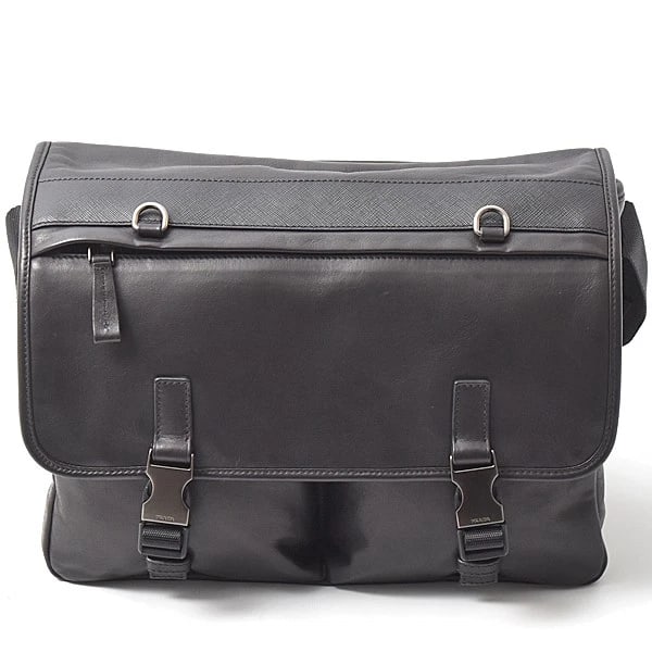 PRADA MESSENGER BAG SHOULDER BAG BLACK (1 of 6)