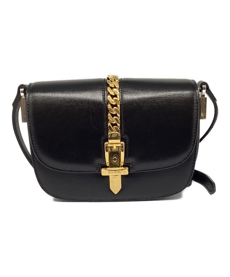 GUCCI SYLVIE: GUCCI Sylvie Brand: GUCCI Type: Handbag Material: none Color: Black Size: H:22cm / W:16cm / D:3.5cm Accessories: None Accessories Notice: When purchasing pre-owned goods, please refer to the