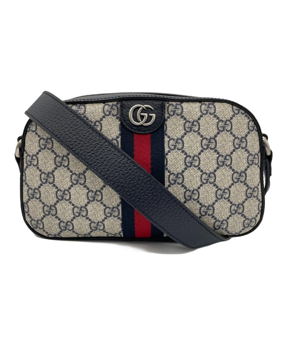 GUCCI SHOULDER BAG GG SUPREME: GUCCI Shoulder Bag GG Supreme Brand: GUCCI Type: Handbag Material: none Color: Navy Size: H:15cm / W:25cm / D:8cm Accessories: None Accessories Notice: When purchasing pre-owned goods, ple