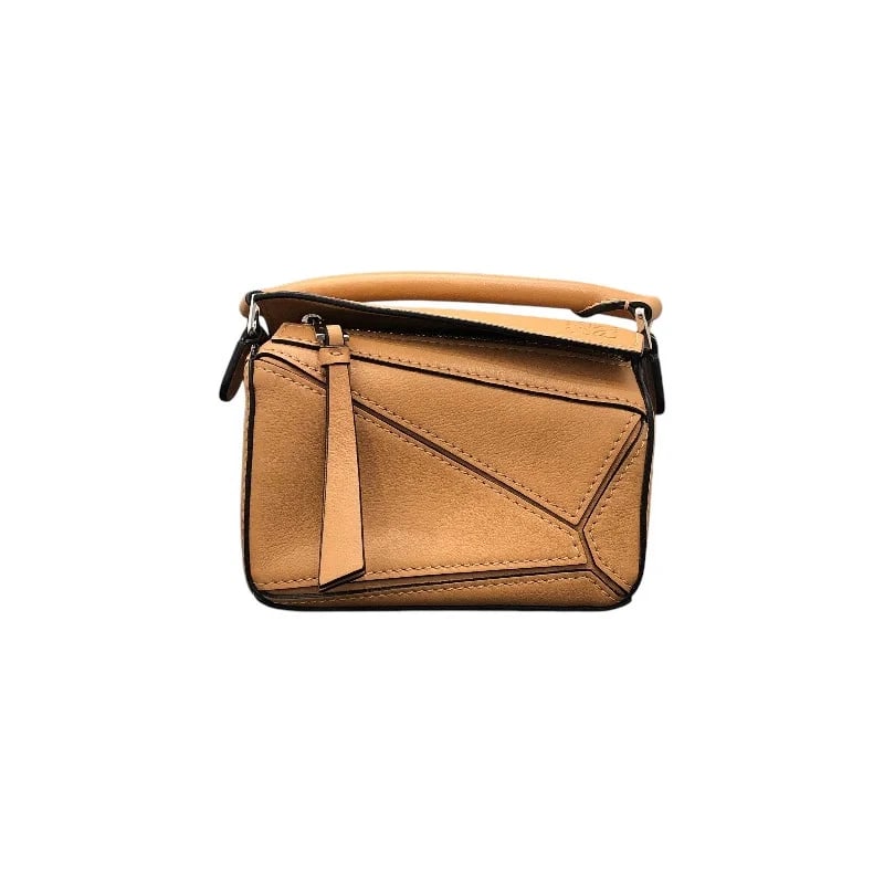 LOEWE PUZZLE NANO BAG CAMEL CALF: LOEWE Puzzle Nano Bag Camel Calf Brand: LOEWE Type: Handbag Material: Calf Color: Camel Size: W: 13cm / H: 9cm / D: 6cm / Shoulder: 110cm Accessories: None Accessories Notice: When purchasing