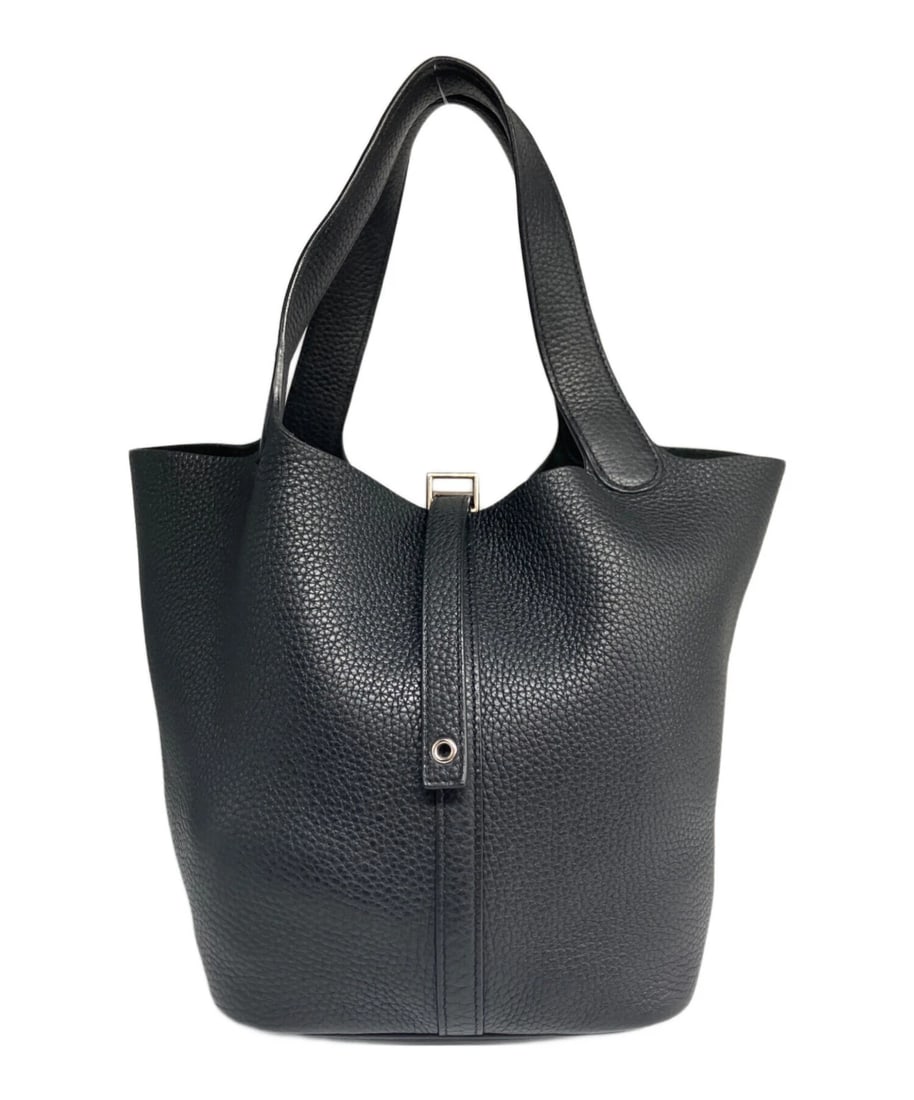 HERMES PICOTIN LOCK MM/SHW/TAURILLON CLEMENCE/NOIR: HERMES Picotin Lock MM/SHW/Taurillon Clemence/Noir Brand: HERMES Type: Handbag Material: Taurillon Clemence Color: Noir / Black Size: H:21.0cm / W:17.5cm / D:21.5cm [ Handle size ] 16.0cm Accesso