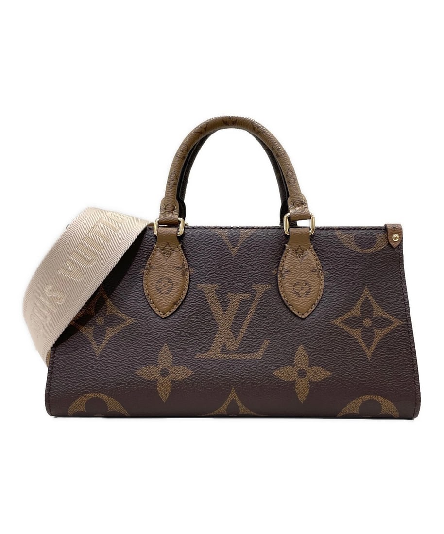 LOUIS VUITTON EW: LOUIS VUITTON EW Brand: LOUIS VUITTON Type: Handbag Material: Monogram Giant X Monogram Reverse Canvas Color: Brown Size: H:14cm / W:26cm / D:10cm [ Handle size ] 9cm Accessories: None Acc
