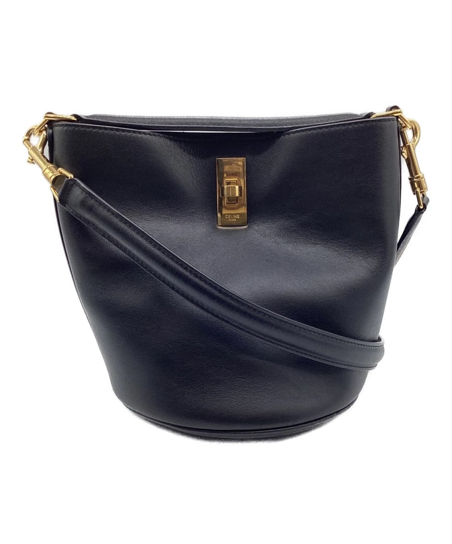 CELINE BUCKET BAG: CELINE Bucket Bag Brand: CELINE Type: Handbag Material: none Color: Black Size: H:18cm / W:16cm / D:16cm Accessories: None Accessories Notice: When purchasing pre-owned goods, please refer