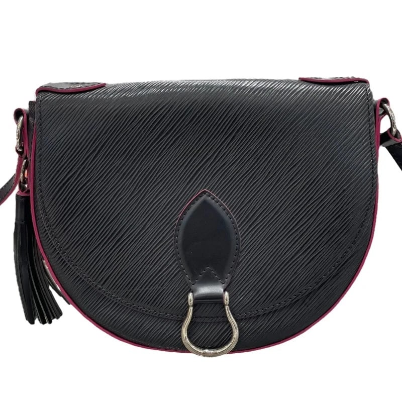LOUIS VUITTON SAINT CLOUD NOIR PINK EPI: LOUIS VUITTON Saint Cloud Noir Pink Epi Brand: LOUIS VUITTON Type: Handbag Material: Epi Leather Epi Color: Noir Pink Size: W: 24cm / H: 20cm / D: 8cm / Shoulder: 106cm Accessories: None