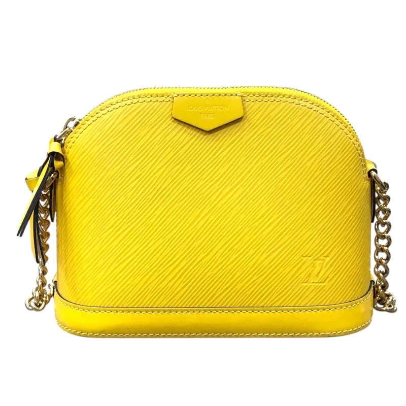 LOUIS VUITTON ALMA MINI CHAIN CITRON YELLOW EPI (1 of 10)