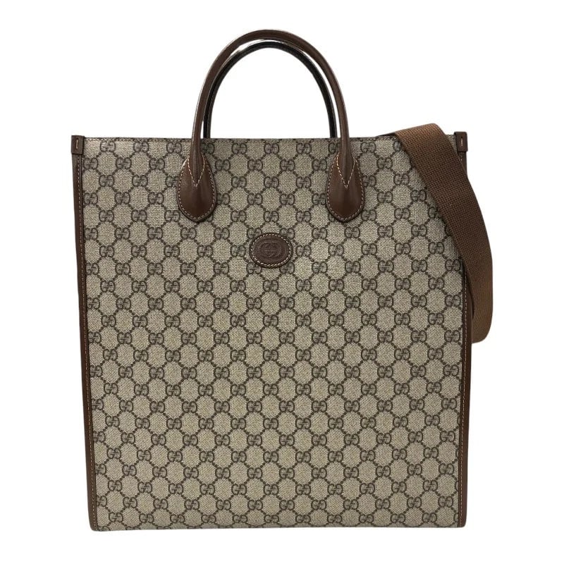 GUCCI INTERLOCKING G MEDIUM BEIGE & BROWN (1 of 7)