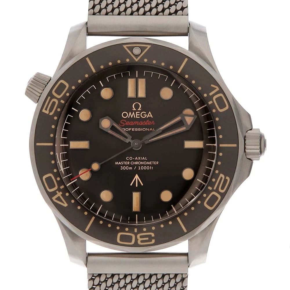 OMEGA SEAMASTER DIVER CO-AXIAL MASTER CHRONOMETER WATCH: OMEGA Seamaster Diver Co-Axial Master ChronometerWatch Brand: OMEGA Type: Wrist watch Material: Band Material Titanium, Case Material Titanium Color: Dial Color Brown Size: Band Size NONE, Case Si