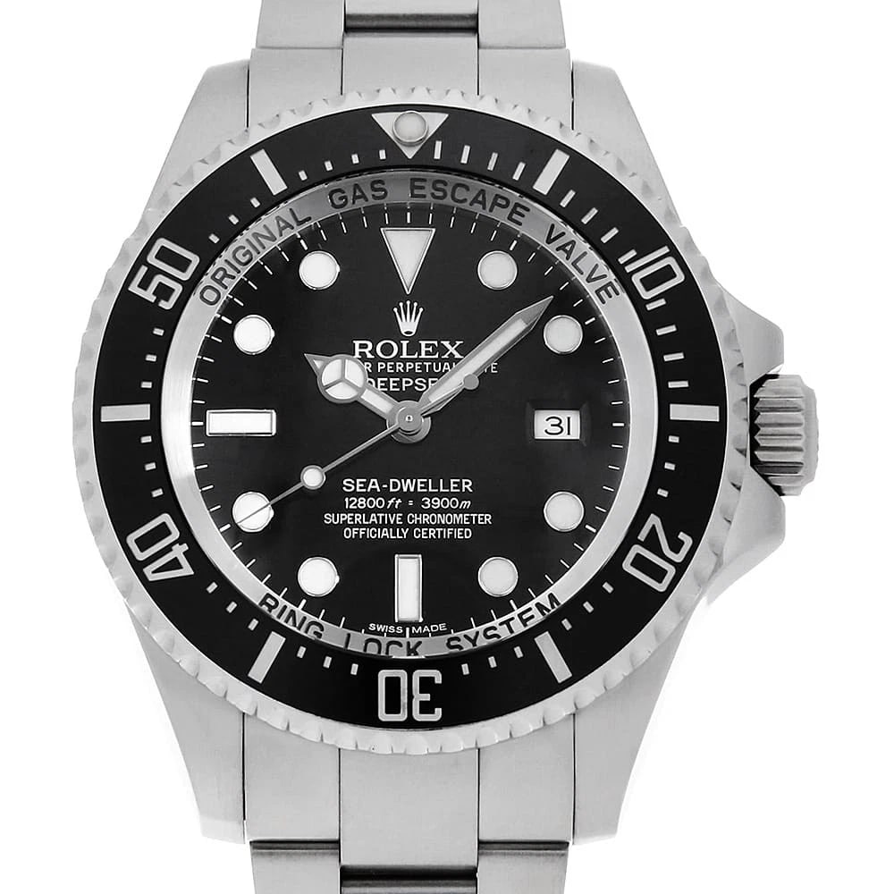 ROLEX DEEP SEA BLACK G WATCH: ROLEX Deep sea black GWatch Brand: ROLEX Type: Wrist watch Material: Band Material Stainless Steel, Case Material Stainless Steel Color: Dial Color Black Size: Band Size 21.5cm (8.5inch), Case Siz