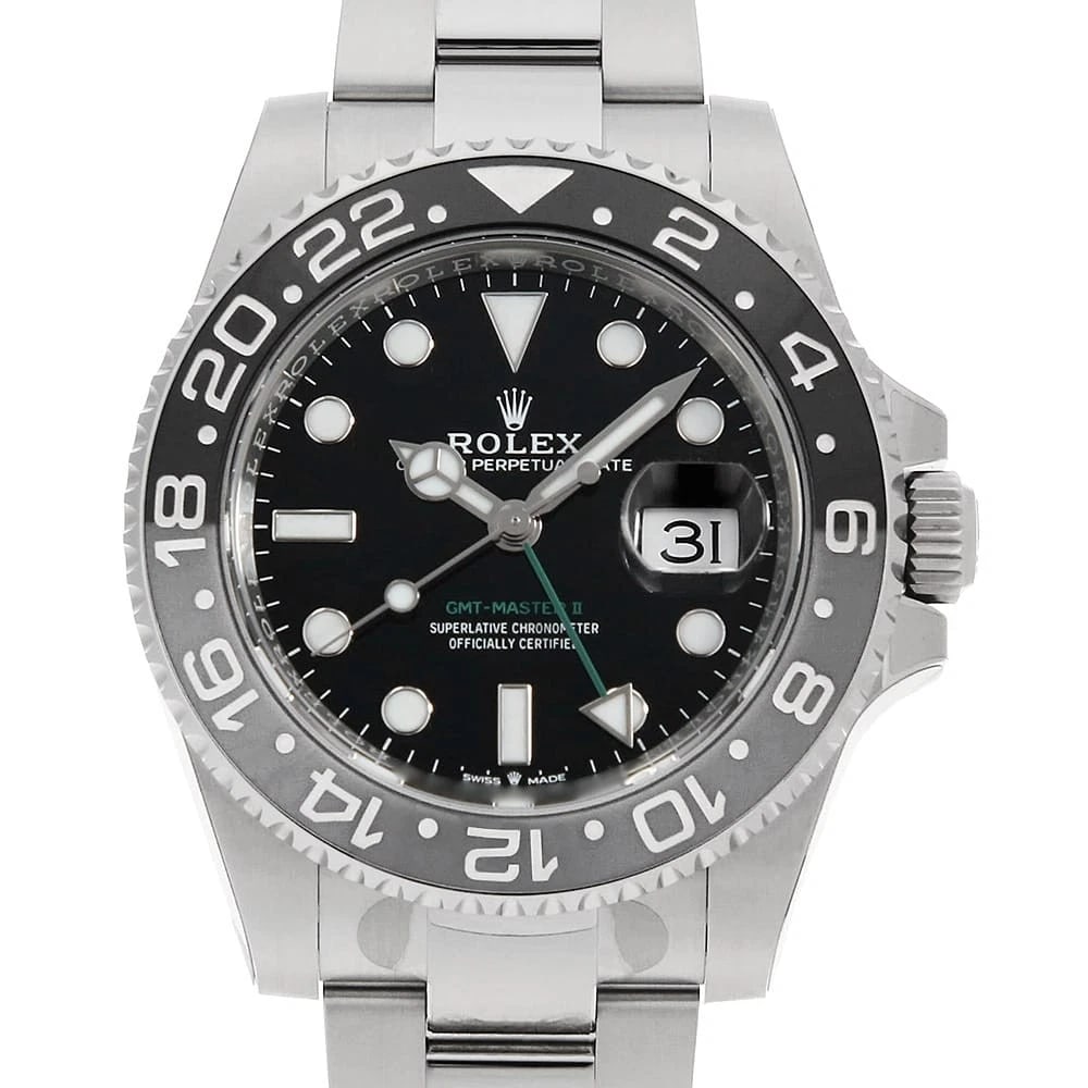 ROLEX GMT MASTER II BLACK ROW OYSTER BRACELET WATCH (1 of 7)