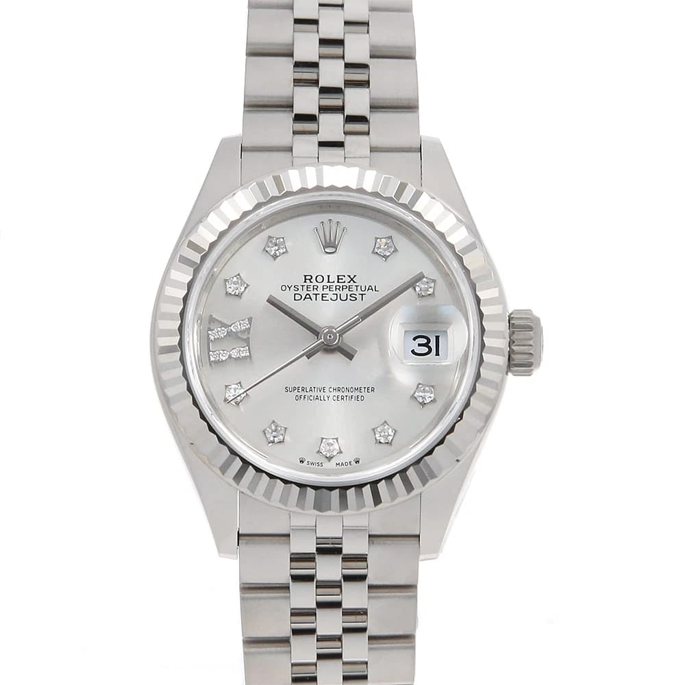 ROLEX DATEJUST SILVER WATCH: ROLEX Datejust Silver Watch Brand: ROLEX Type: Wrist watch Material: Band Material Stainless Steel, Case Material Stainless Steel Color: Dial Color Silver Size: Band Size 16cm (6.3inch), Case Size