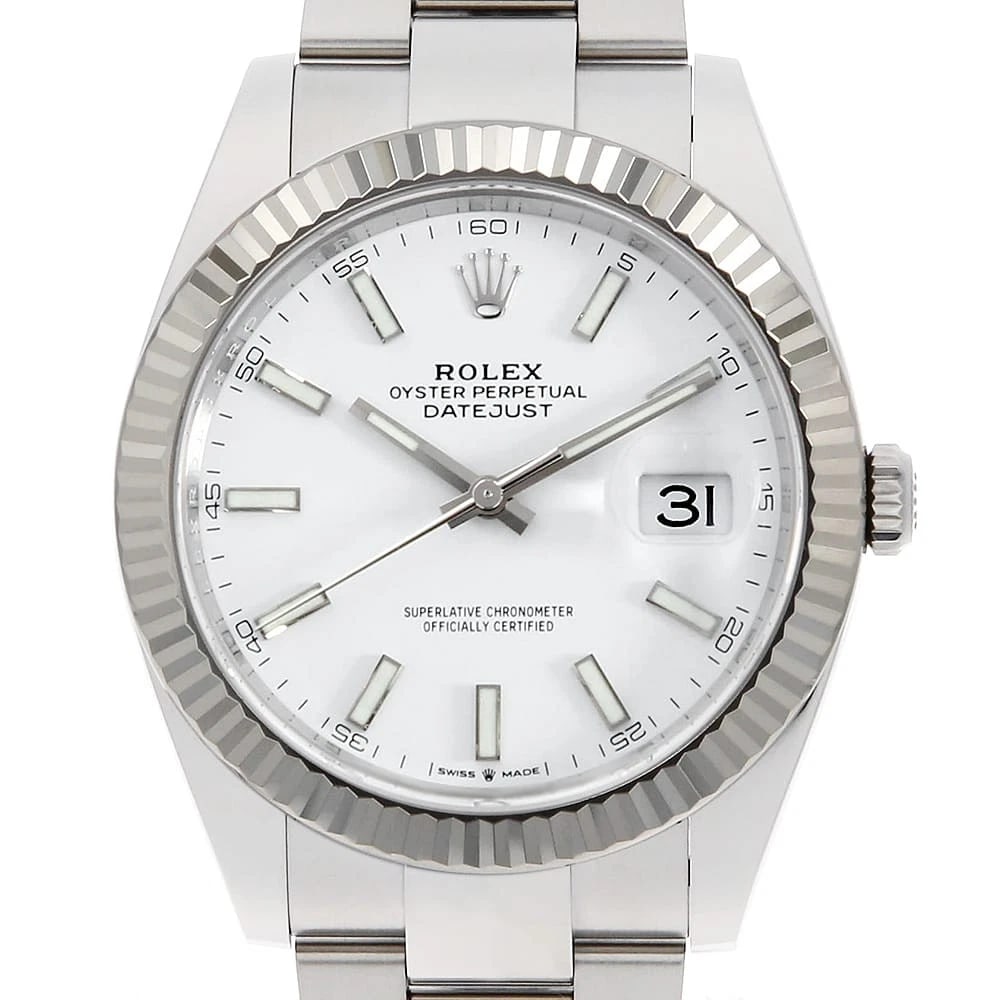 ROLEX DATEJUST WHITE BAR OYSTER BREATH WATCH: ROLEX Datejust white Bar oyster breathWatch Brand: ROLEX Type: Wrist watch Material: Band Material Stainless Steel, Case Material Stainless Steel Color: Dial Color White Size: Band Size 19cm