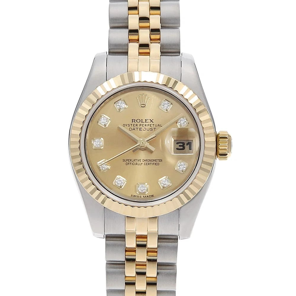 ROLEX DATEJUST DIAMOND CHAMPAGNE G WATCH (1 of 6)