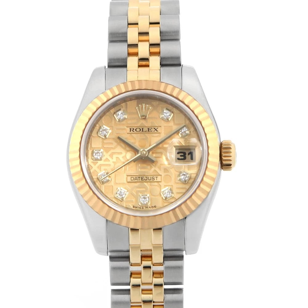 ROLEX DATEJUST DIAMOND CHAMPAGNE CARVING WATCH: ROLEX Datejust Diamond Champagne Carving Watch Brand: ROLEX Type: Wrist watch Material: Band Material Stainless Steel/Yellow Gold, Case Material Stainless Steel Color: Dial Color Champagne Gold