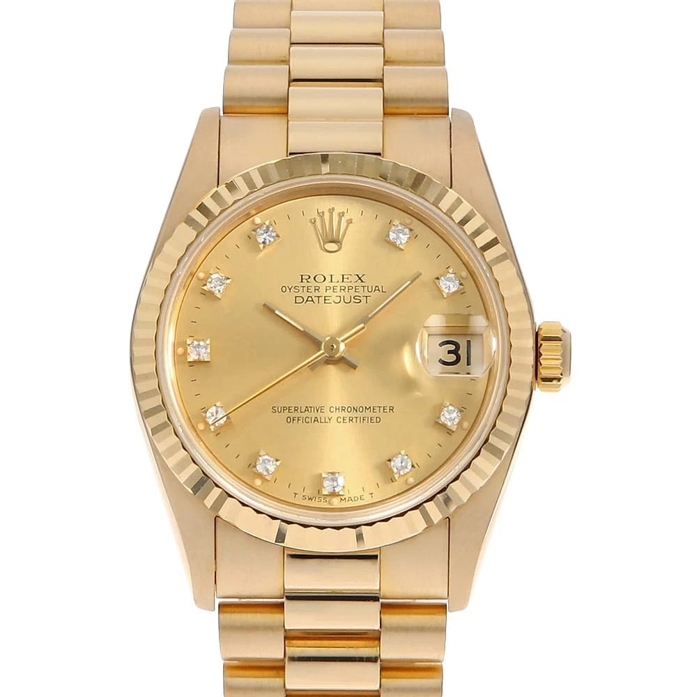 ROLEX DATEJUST DIAMOND CHAMPAGNE E WATCH (1 of 6)