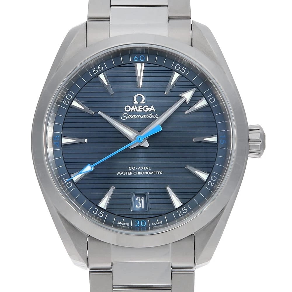 OMEGA SEAMASTER AQUA TERRA CO-AXIAL MASTER CHRONOMETER WATCH: OMEGA Seamaster Aqua Terra Co-Axial Master ChronometerWatch Brand: OMEGA Type: Wrist watch Material: Band Material Stainless Steel, Case Material Stainless Steel Color: Dial Color Blue Size: Band