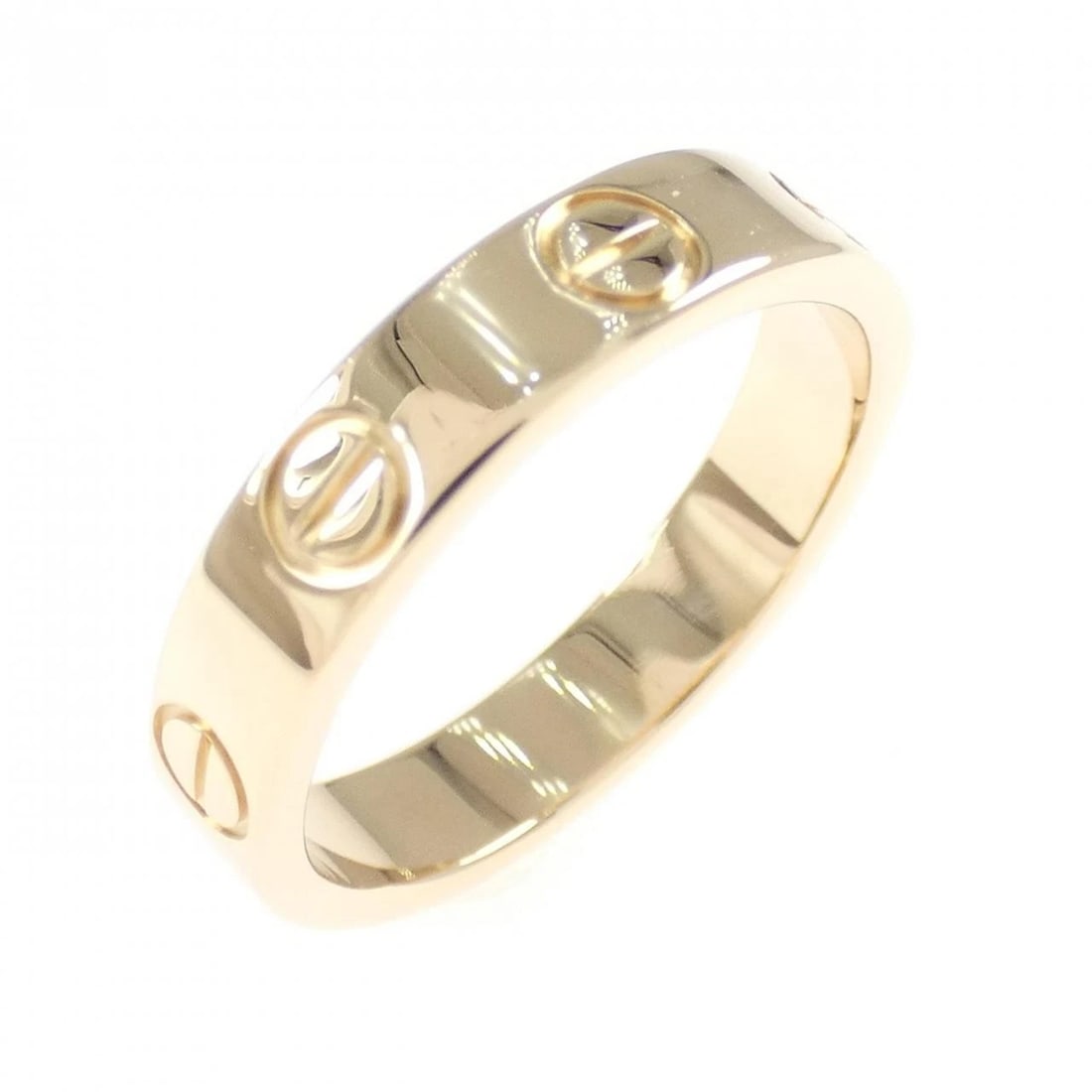 CARTIER MINI LOVE RING: Cartier Mini Love Ring Brand: Cartier Type: Ring Material: 750 Pink Gold Color: Pink Gold Size: 4-4.5 (US size) Accessories: None Accessories Notice: When purchasing pre-owned goods, please