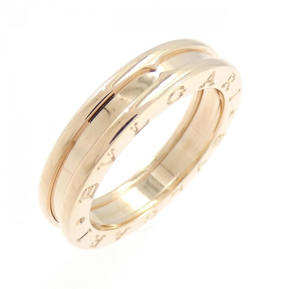 BVLGARI B.ZERO1 1 BAND RING: BVLGARI B.zero1 1 Band Ring Brand: BVLGARI Type: Ring Material: 750 Pink Gold Color: Pink Gold Size: 7.5-8 (US size) Accessories: None Accessories Notice: When purchasing pre-owned goods,