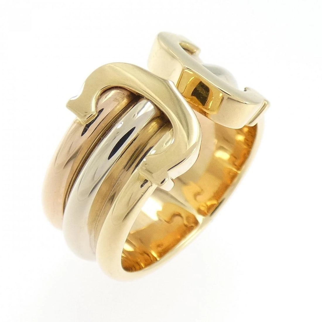 CARTIER 2C RING: Cartier 2C Ring Brand: Cartier Type: Ring Material: 750 Yellow Gold 750 White Gold 750 Pink Gold Color: Yellow Gold White Gold Pink Gold Size: 4.5-5 (US size) Accessories: None Accessories