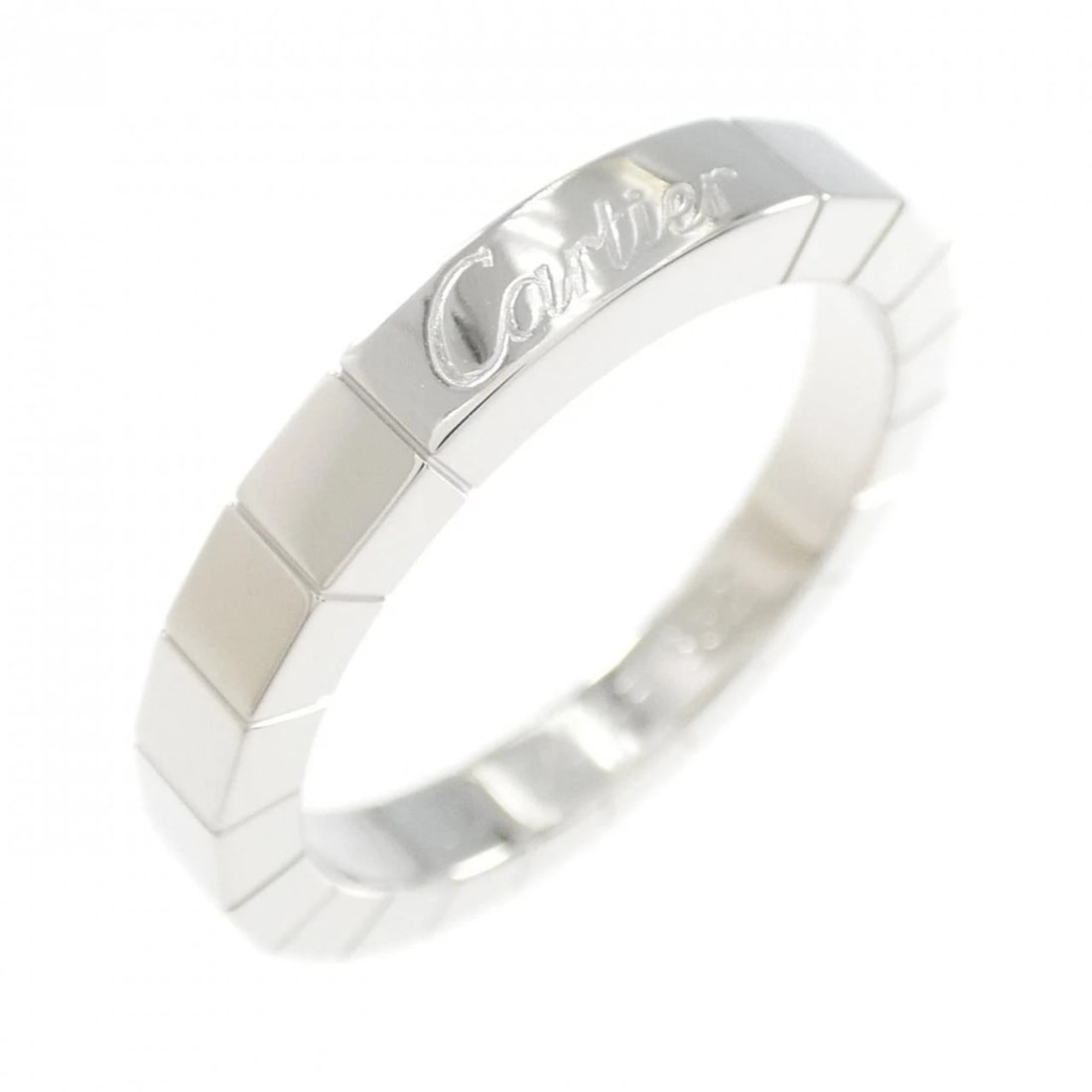 CARTIER LANIERES RING: Cartier Lanieres Ring Brand: Cartier Type: Ring Material: 750 White Gold Color: White Gold Size: 7-7.5 (US size) Accessories: None Accessories Notice: When purchasing pre-owned goods, please