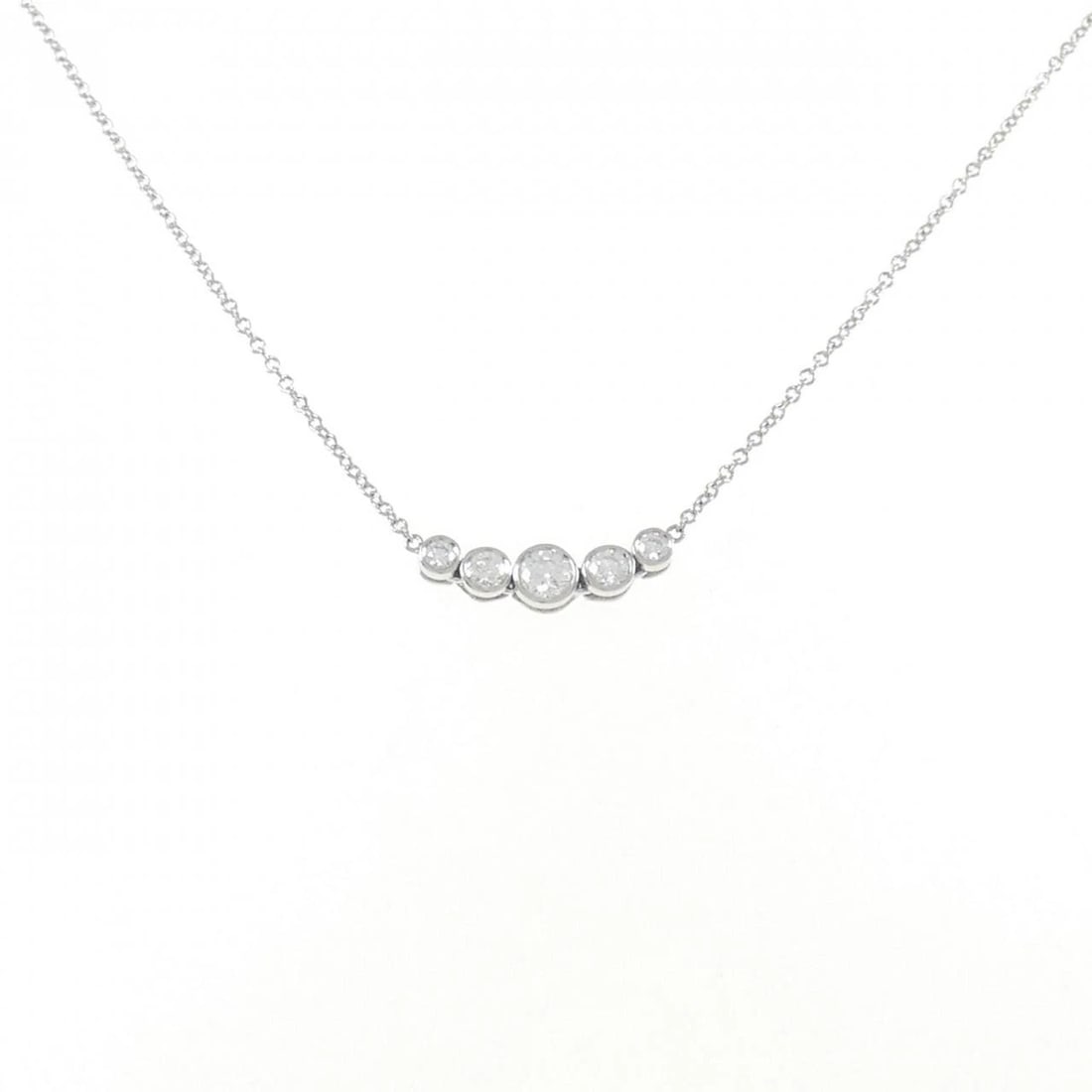 TIFFANY & CO. JAZZ GRADUATED NECKLACE: Tiffany & Co. Jazz graduated Necklace Brand: Tiffany Type: Necklace Material: Platinum 950 Main Stone Natural Color: Platinum Size: 41cm Accessories: None Accessories Notice: When purchasing