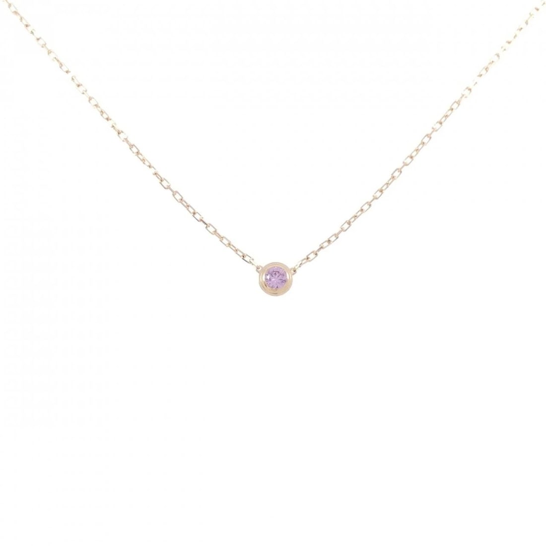 CARTIER D'AMOUR NECKLACE: Cartier d'Amour Necklace Brand: Cartier Type: Necklace Material: 750 Pink Gold Main Stone Sapphire Color: Pink Gold Size: 38 41cm Accessories: None Accessories Notice: When purchasing