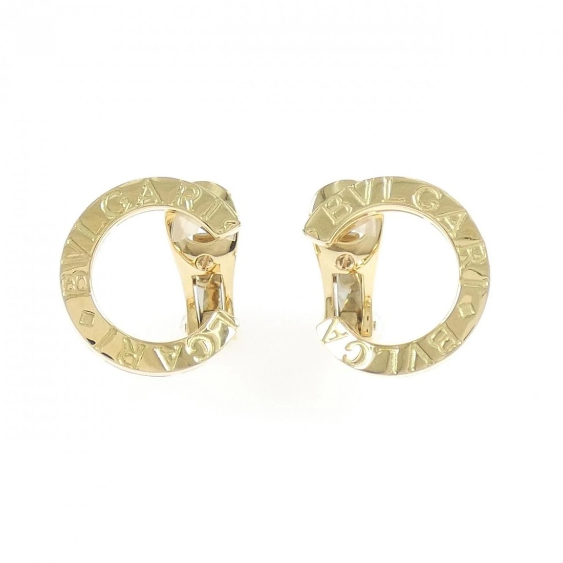 BVLGARI EARRINGS: Bvlgari Earrings Brand: BVLGARI Type: Earrings Material: 750 Yellow Gold Color: Yellow Gold Size: ActualSize HxW: 16.9mmx14.6mm Accessories: None Accessories Notice: When purchasing pre-owned