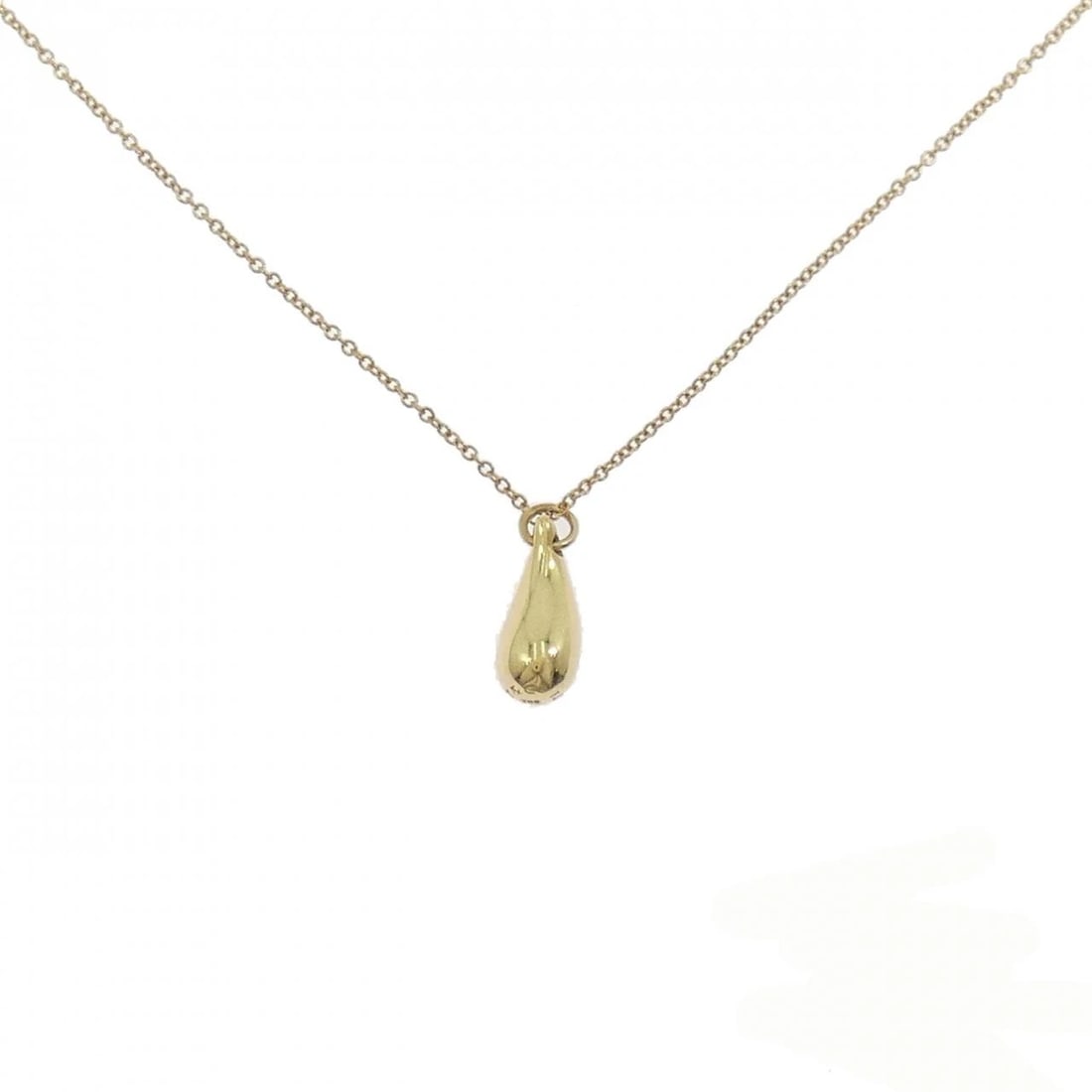 TIFFANY & CO. TEARDROP NECKLACE: Tiffany & Co. teardrop Necklace Brand: Tiffany Type: Necklace Material: 750 Yellow Gold Color: Yellow Gold Size: 41cm Accessories: None Accessories Notice: When purchasing pre-owned goods,