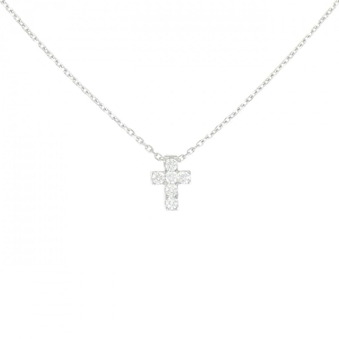 VAN CLEEF & ARPELS CROIS MINIATURE NECKLACE: Van Cleef & Arpels Crois Miniature Necklace Brand: Van Cleef & Arpels Type: Necklace Material: 750 White Gold Main Stone Natural Color: White Gold Size: 37 42cm Accessories: None Accessories