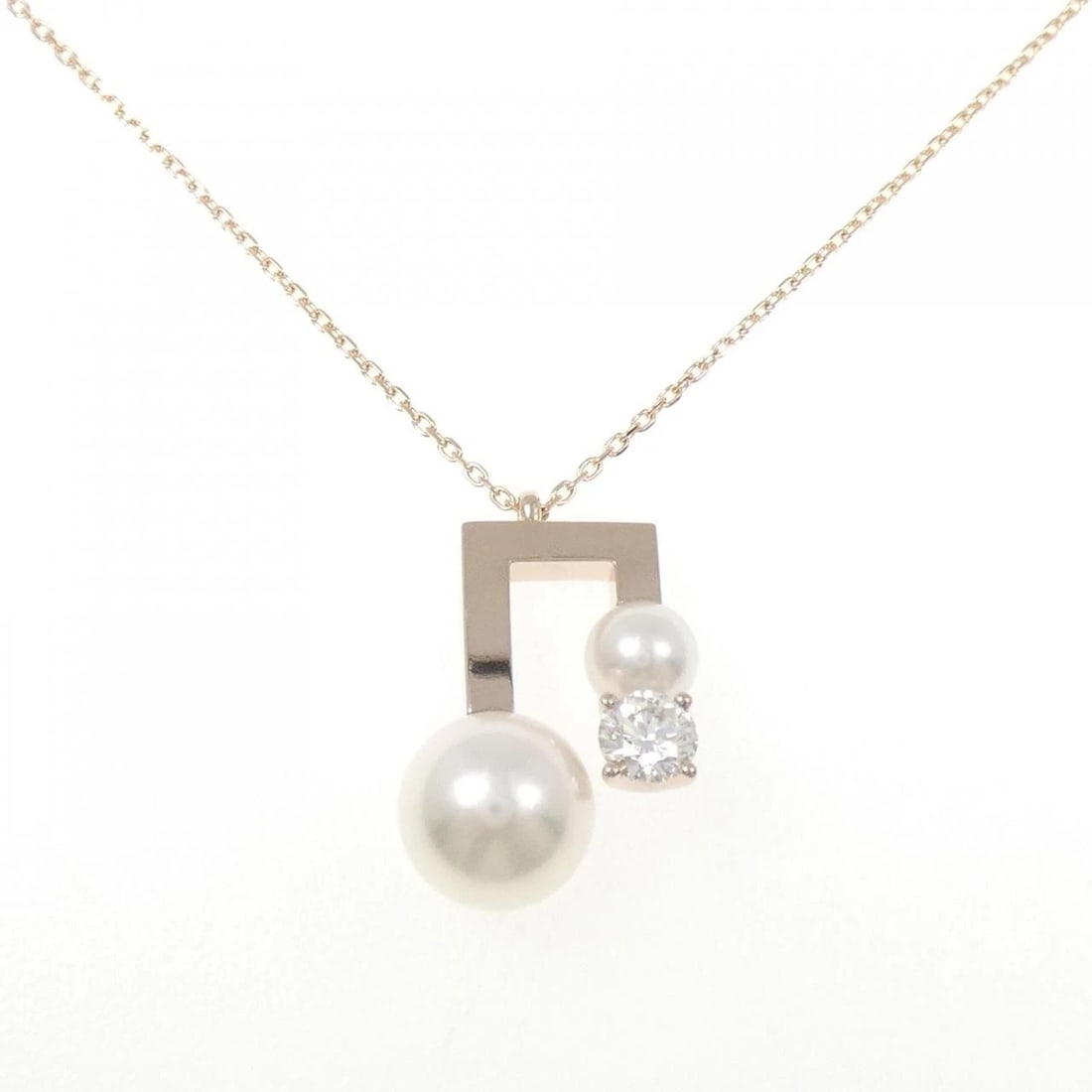 TASAKI BALANCE NOTE NECKLACE: TASAKI Balance note Necklace Brand: TASAKI Type: Necklace Material: K18 Pink Gold Main Stone Akoya Pearl Color: K18 Pink Gold Size: 40-46cm Accessories: None Accessories Notice: When